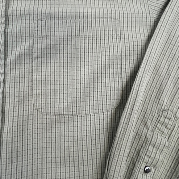 Izod Shirt Adult Extra Large Green Button Up Check Long Sleeve Casual Men - Picture 4 of 12